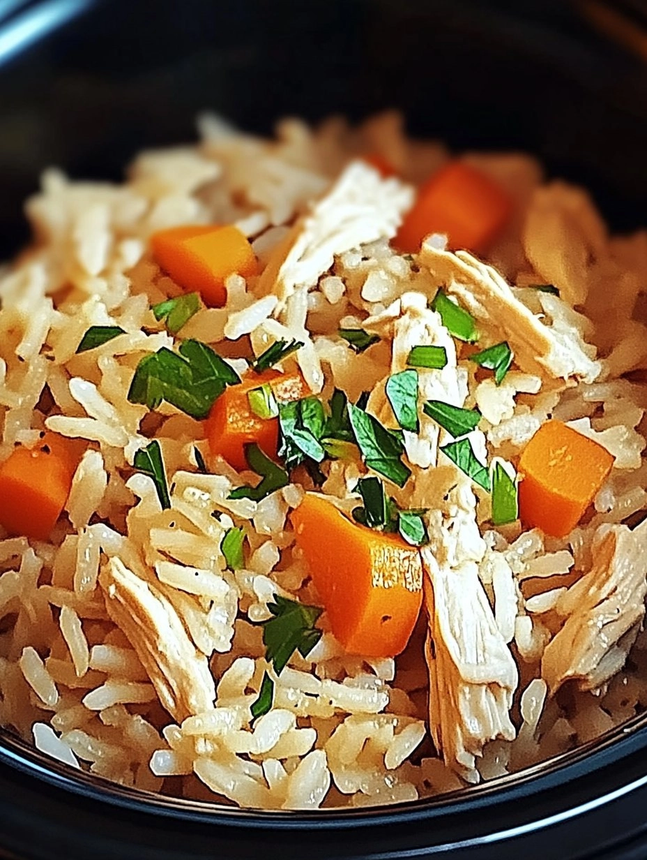 Easy Healthy Crockpot Chicken Rice