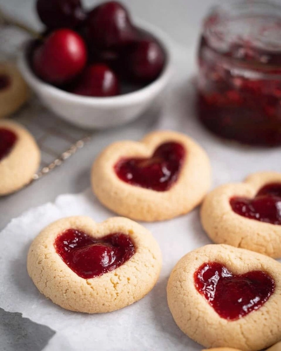 Easy Jam Thumbprint Cookies with a Heart-Shaped Twist