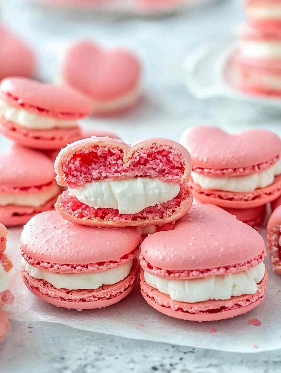 Galentine’s Brunch Foods : Heart-Shaped Macarons