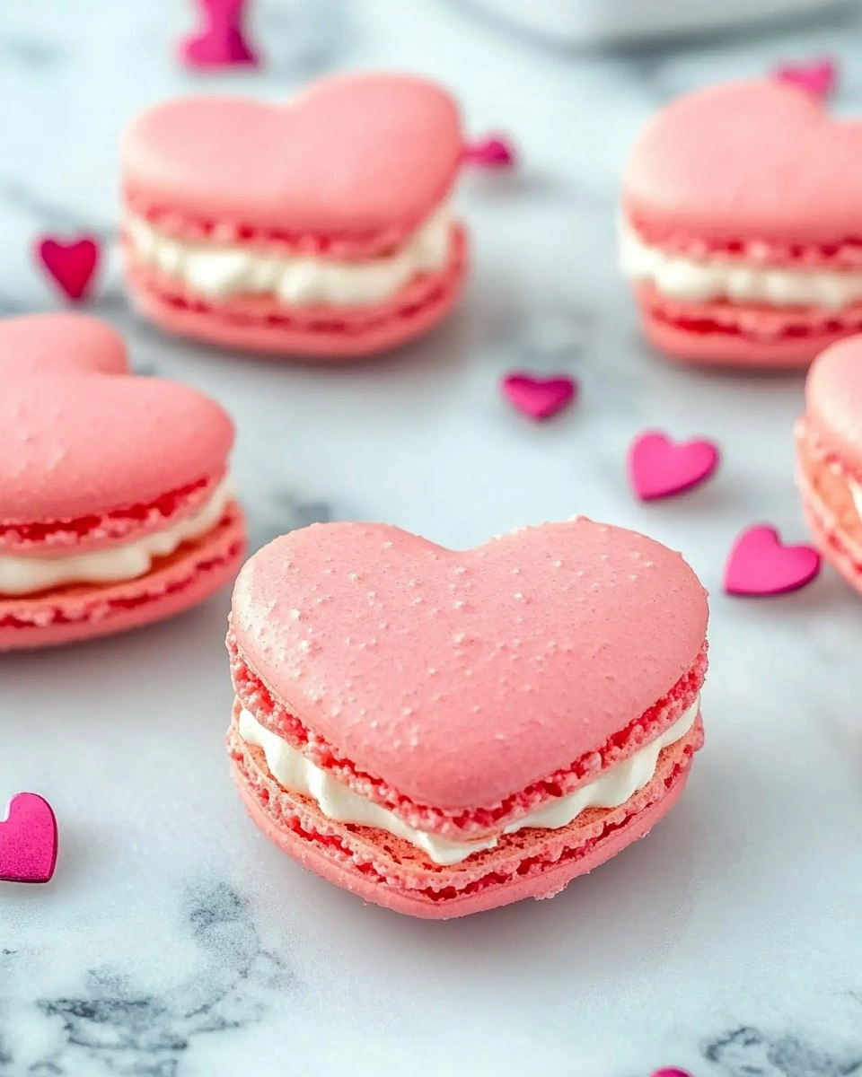 Galentine’s Brunch Foods : Heart-Shaped Macarons