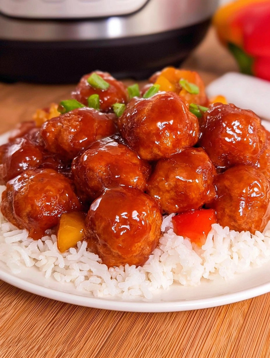 Healthy Crockpot Hawaiian Meatballs