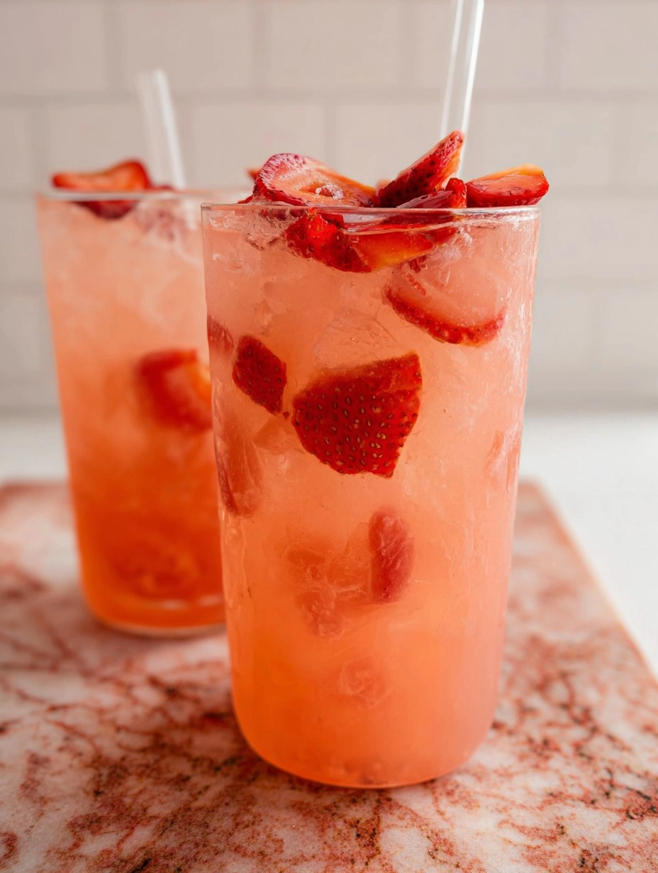 Healthy Pink Drink Strawberry Refresher (Whole30, Caffeine-Free, Vegan)