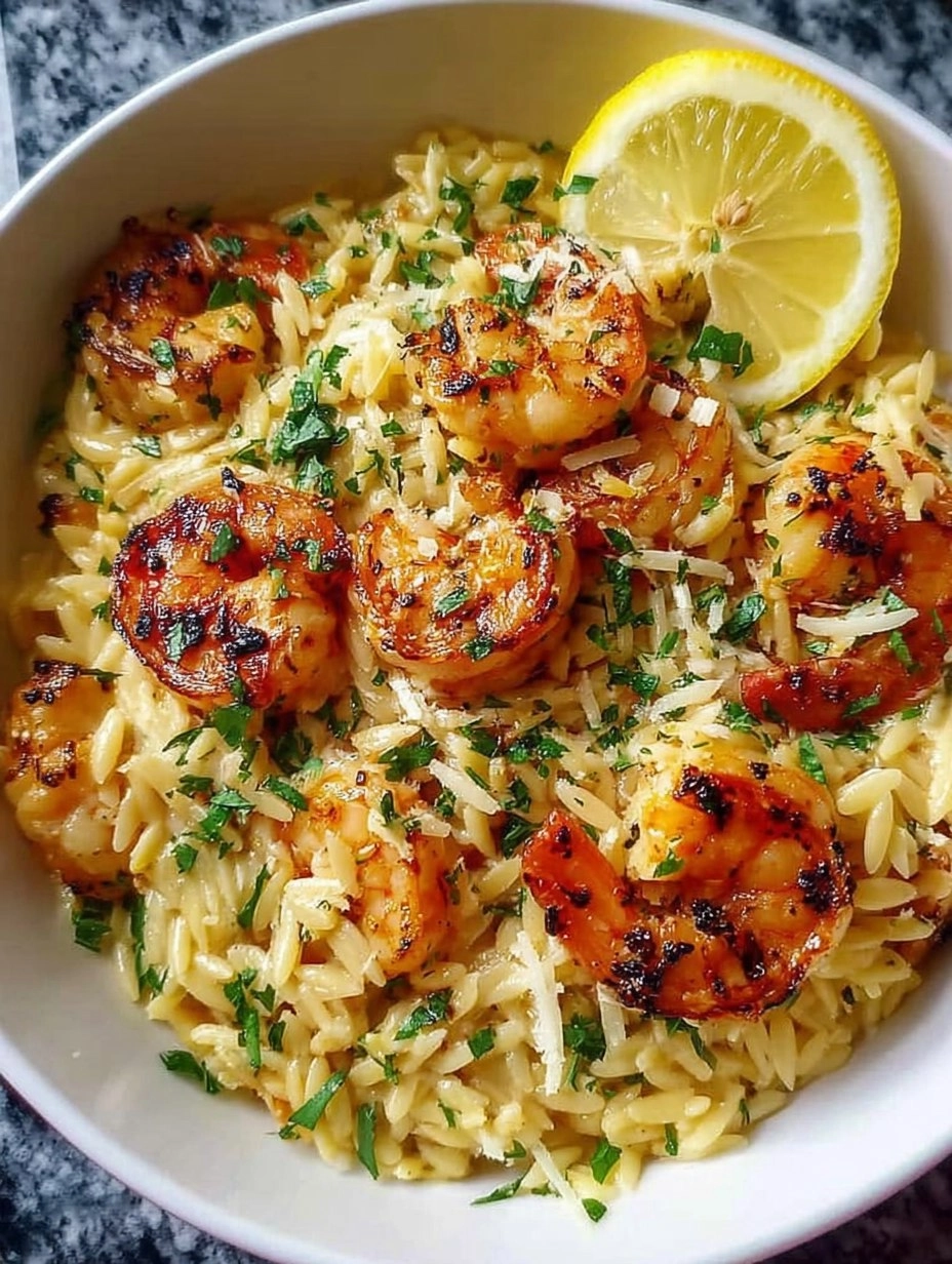 Parmesan Orzo with Shrimp 121 Parmesan Orzo with Shrimp