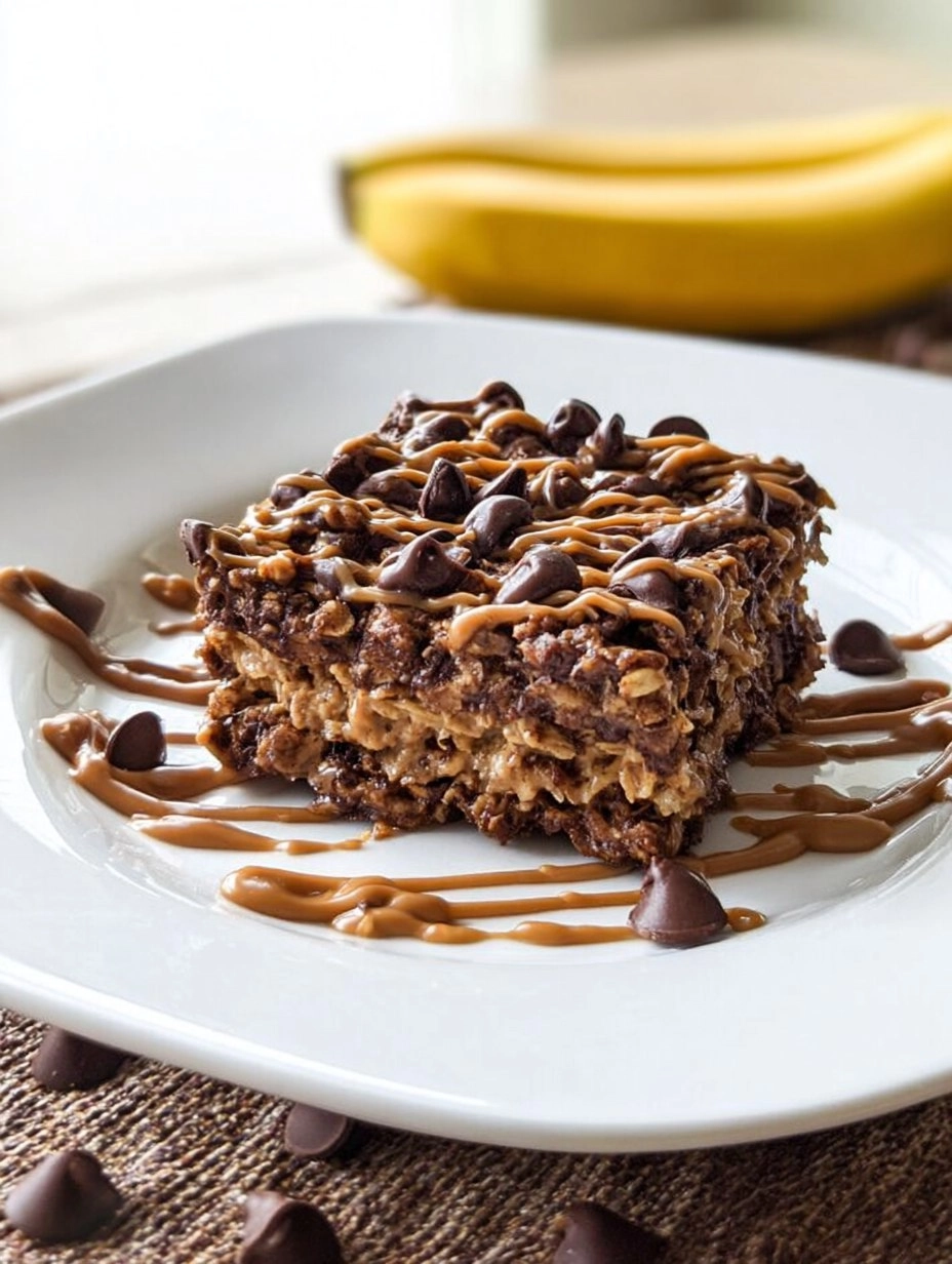 Peanut Butter Brownie Baked Oatmeal