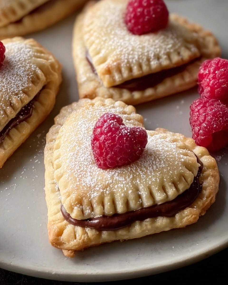 Raspberry Nutella Heart Pies
