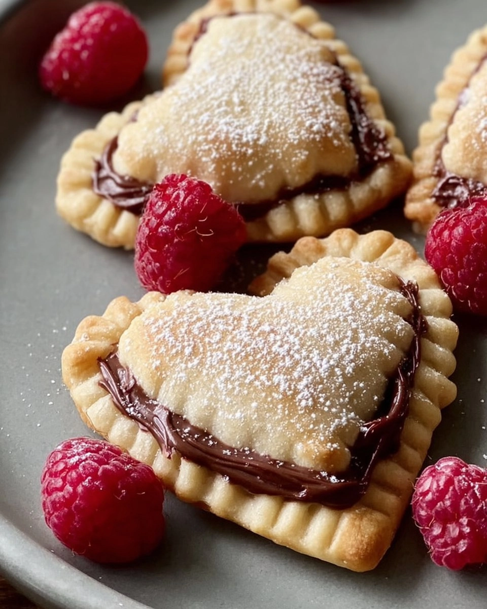 Raspberry Nutella Heart Pies