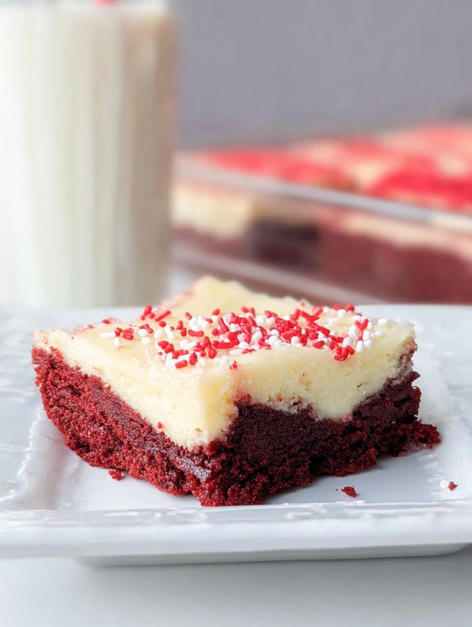 Red Velvet Cookie Bars