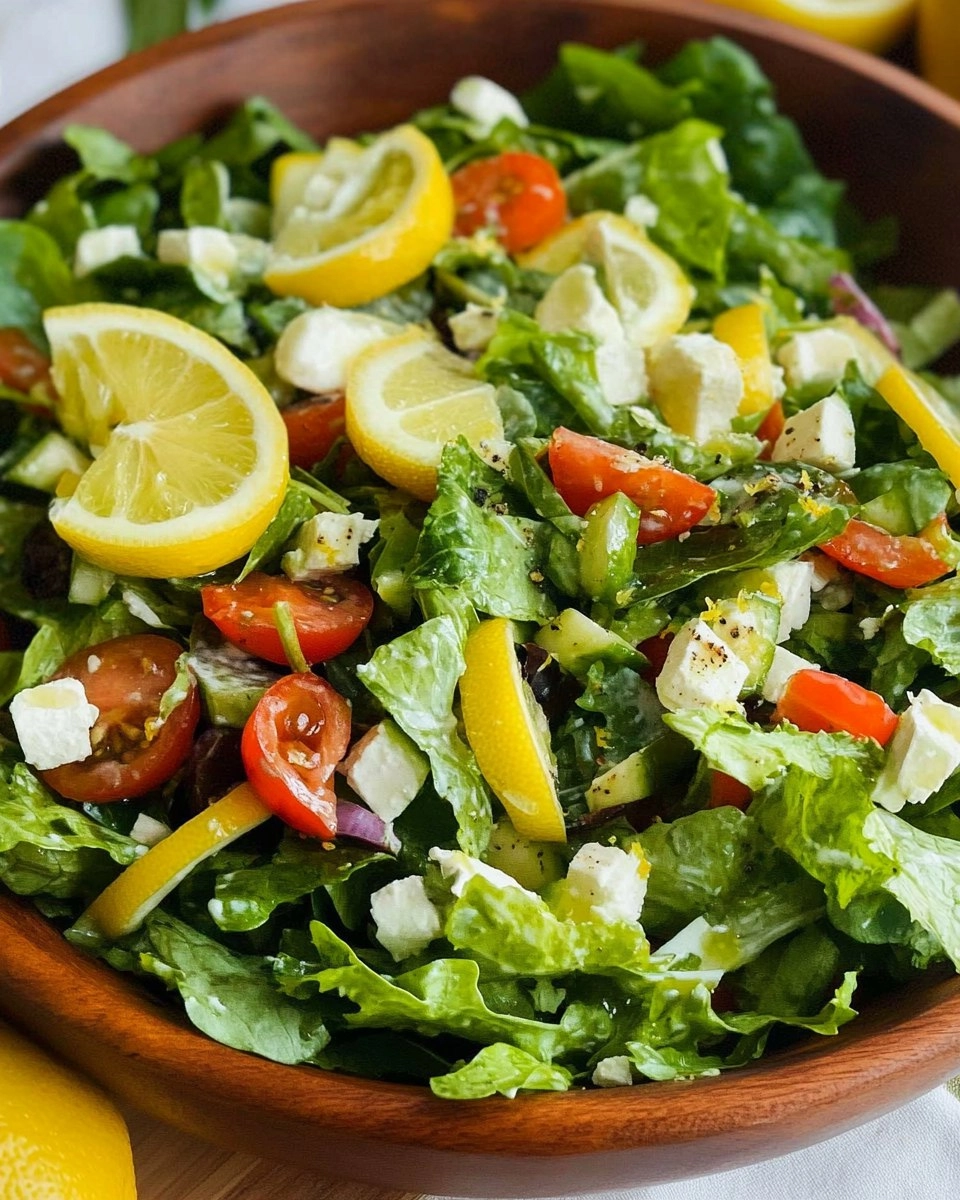 Spring Green Salad | Fresh Chopped Salad with Lemon Dressing