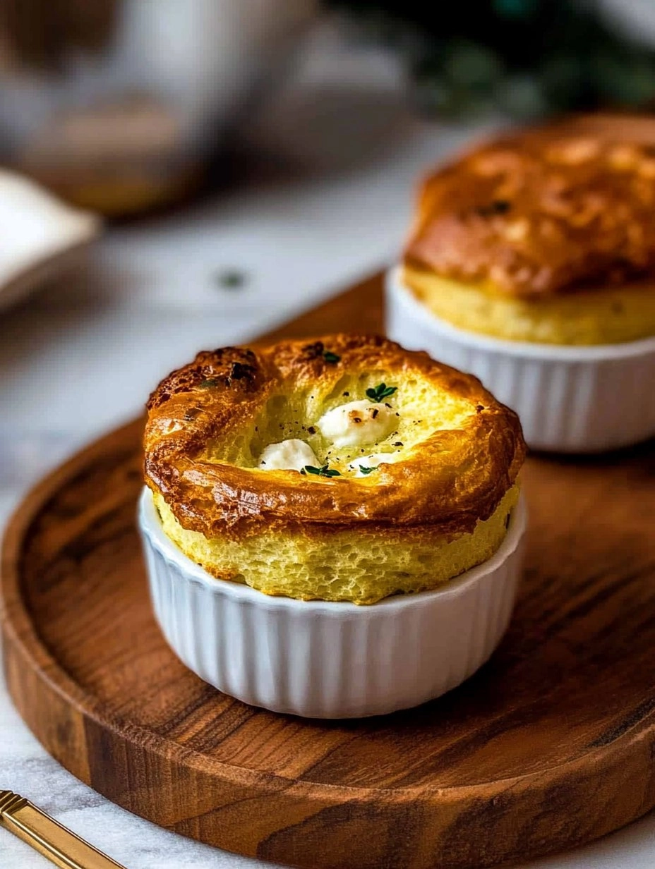 Valentine's Brunch Goat Cheese Soufflés