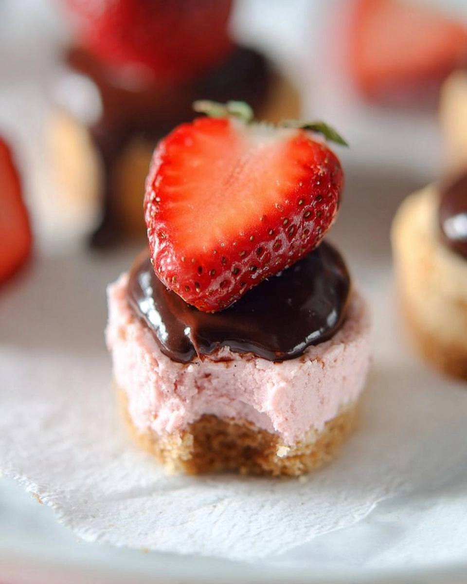 Valentine’s Day Chocolate Strawberry Mini Cheesecakes