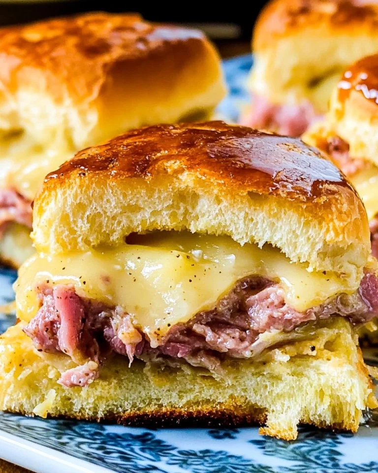 Baked-Reuben-Sliders-with-Thousand-Island-Glaze-Recipe