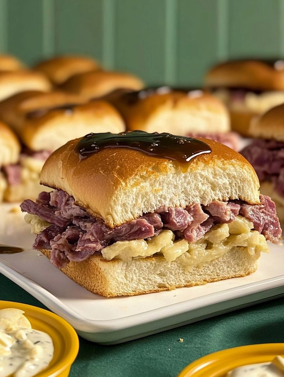 Baked Reuben Sliders with Thousand Island Glaze 81 Baked Reuben Sliders with Thousand Island Glaze