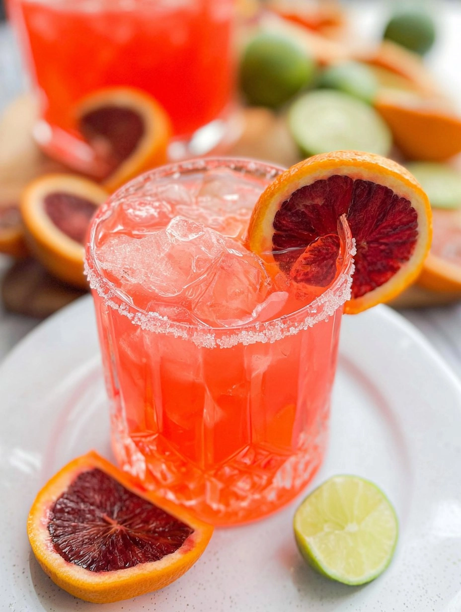 Blood Orange Margarita Pitcher (Easy Big-Batch Citrus Cocktail)