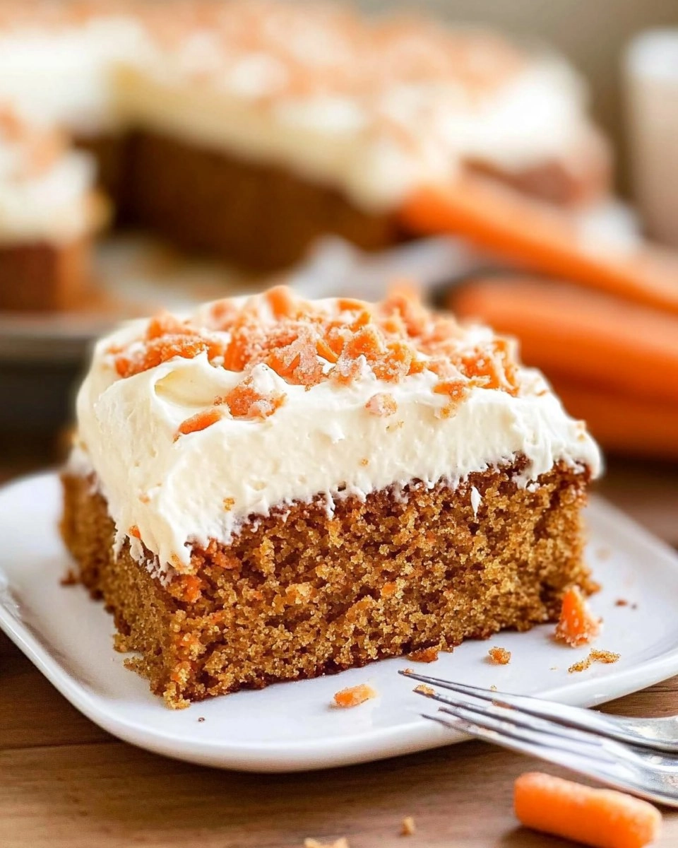 Carrot Cake Sheet Cake with Thick Cream Cheese Frosting