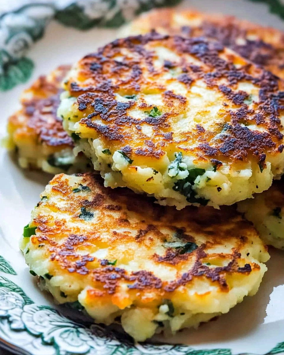 Cheesy Colcannon Potato Cakes with Scallions