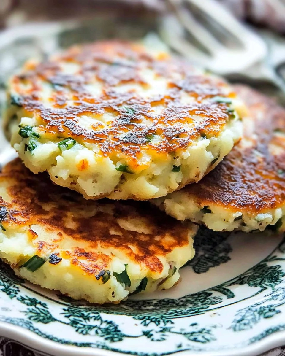 Cheesy Colcannon Potato Cakes with Scallions