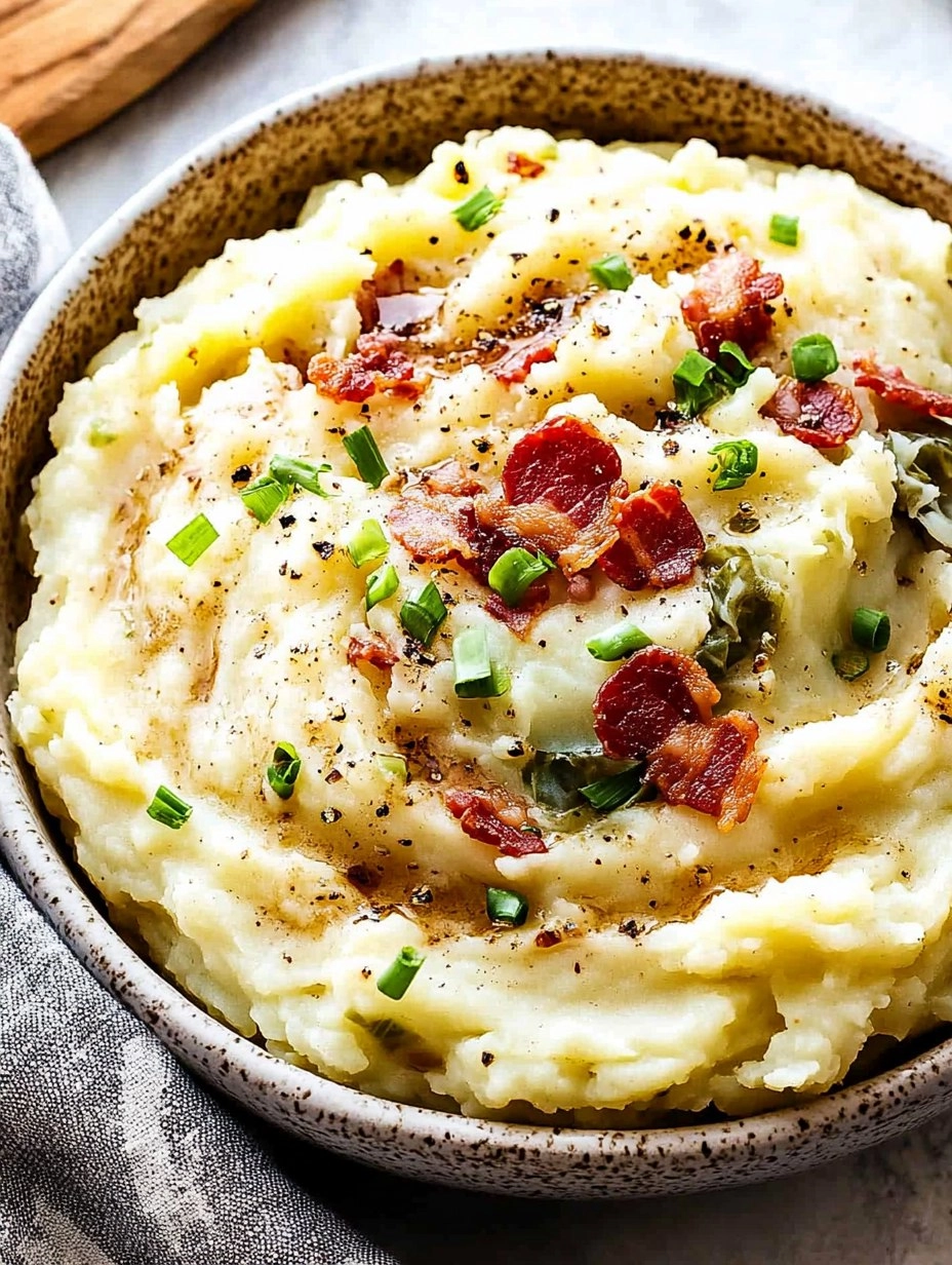 Colcannon | Irish Mashed Potatoes with Cabbage and Bacon
