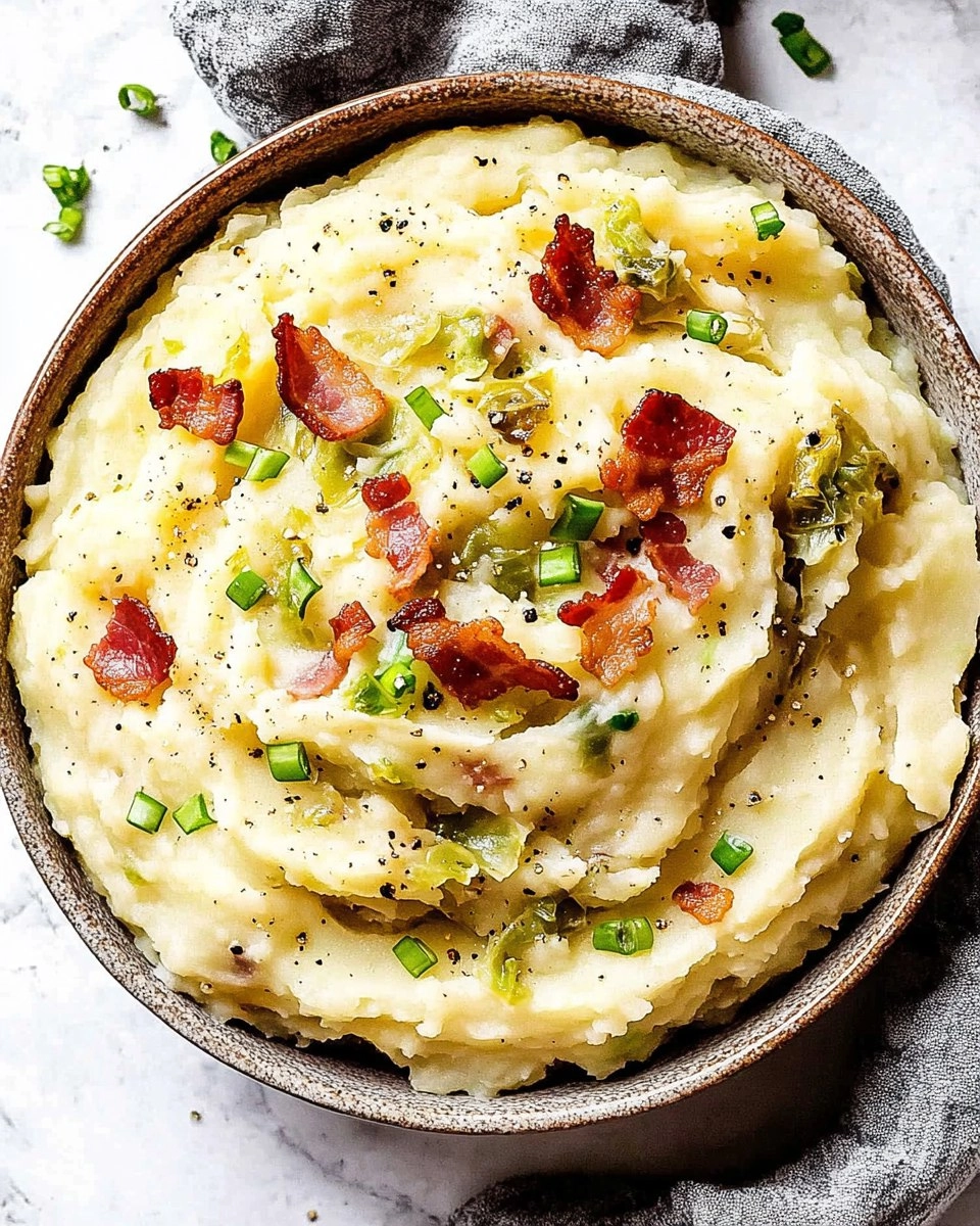Colcannon | Irish Mashed Potatoes with Cabbage and Bacon