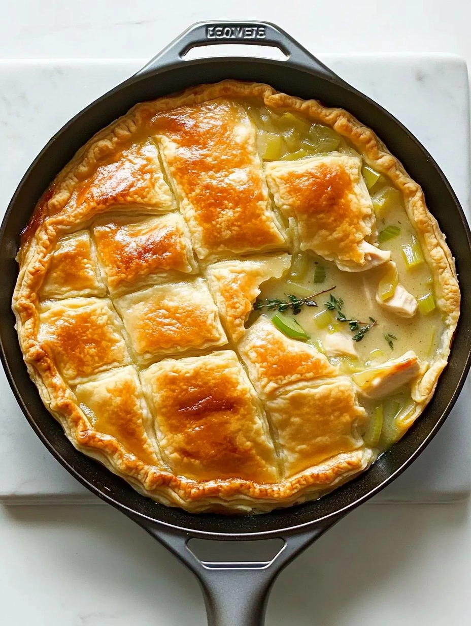 Cozy Chicken Pot Pie with Leeks & Thyme (Skillet Version)