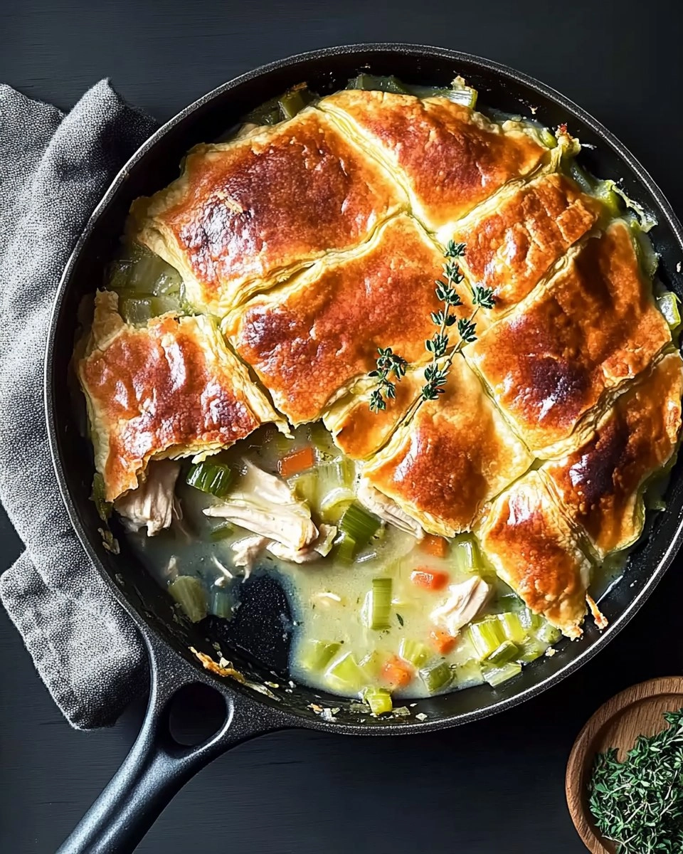Cozy Chicken Pot Pie with Leeks & Thyme (Skillet Version)