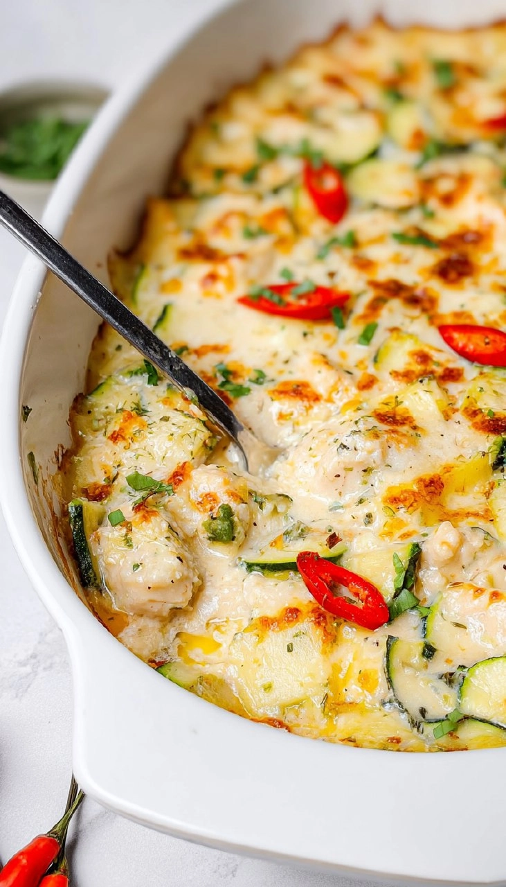 Creamy Chicken Zucchini Casserole