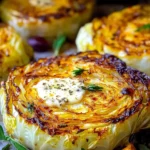 Crispy-Roasted-Parmesan-Cabbage-Steaks-with-Garlic-Herb-Butter-Recipe