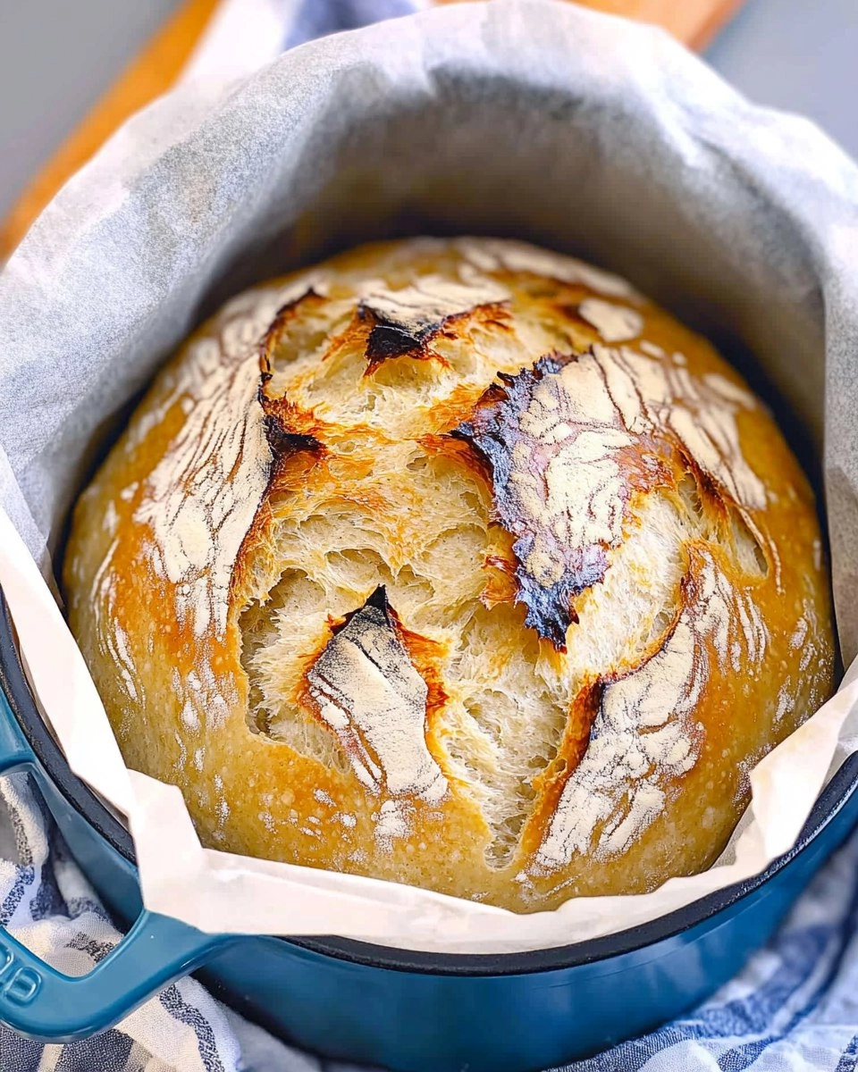 Dutch Oven No-Knead Crusty Bread (Perfect with Any Stew)