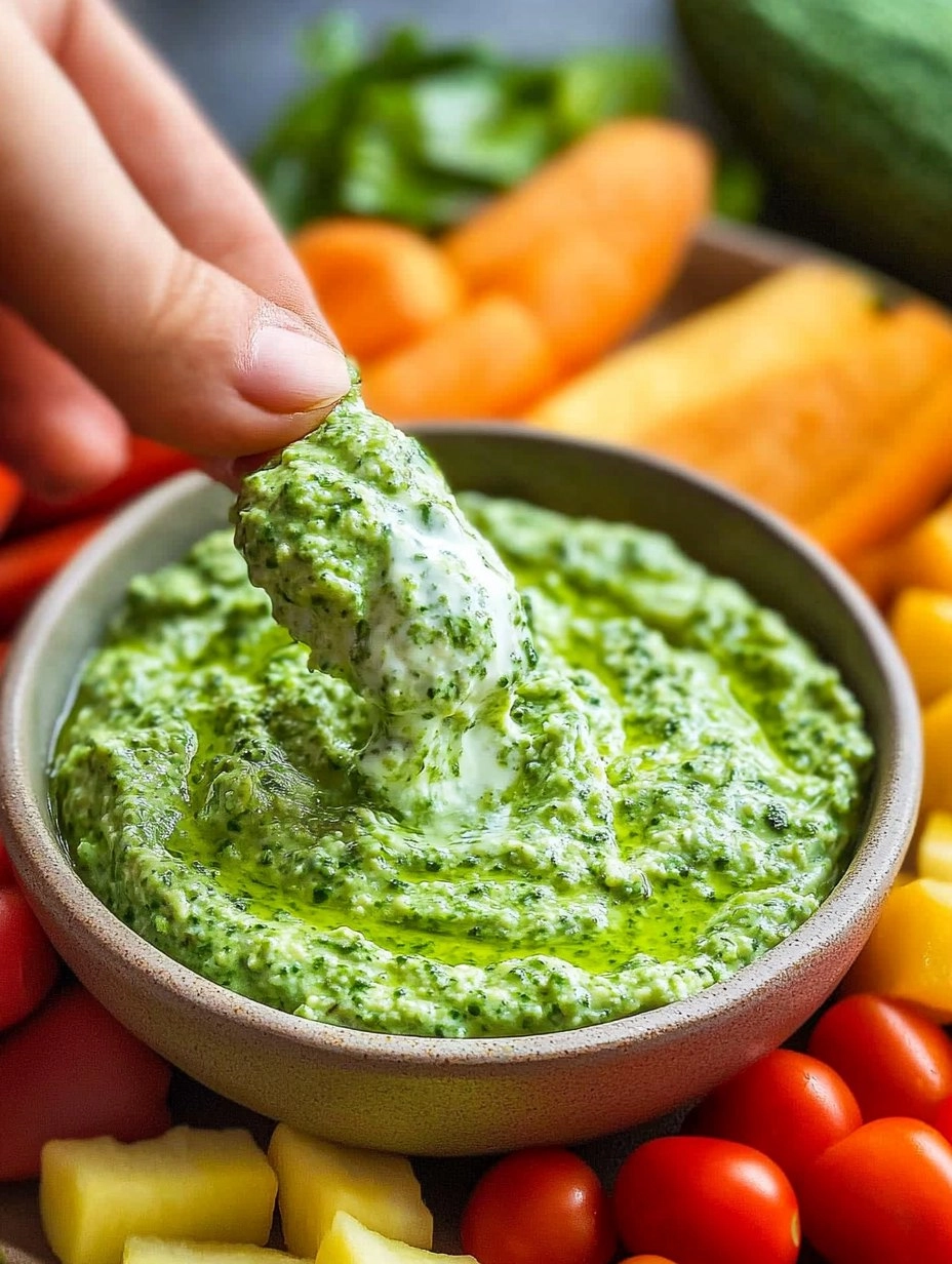 Green Goddess Yogurt Dip with Veggie Platter