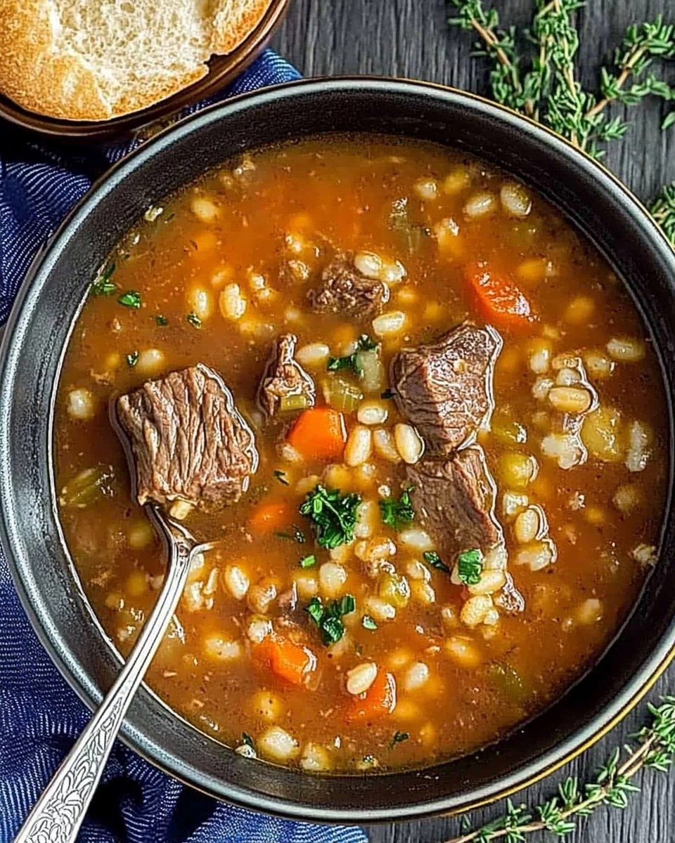 Instant Pot Beef & Barley Soup (Hearty and Freezer-Friendly)