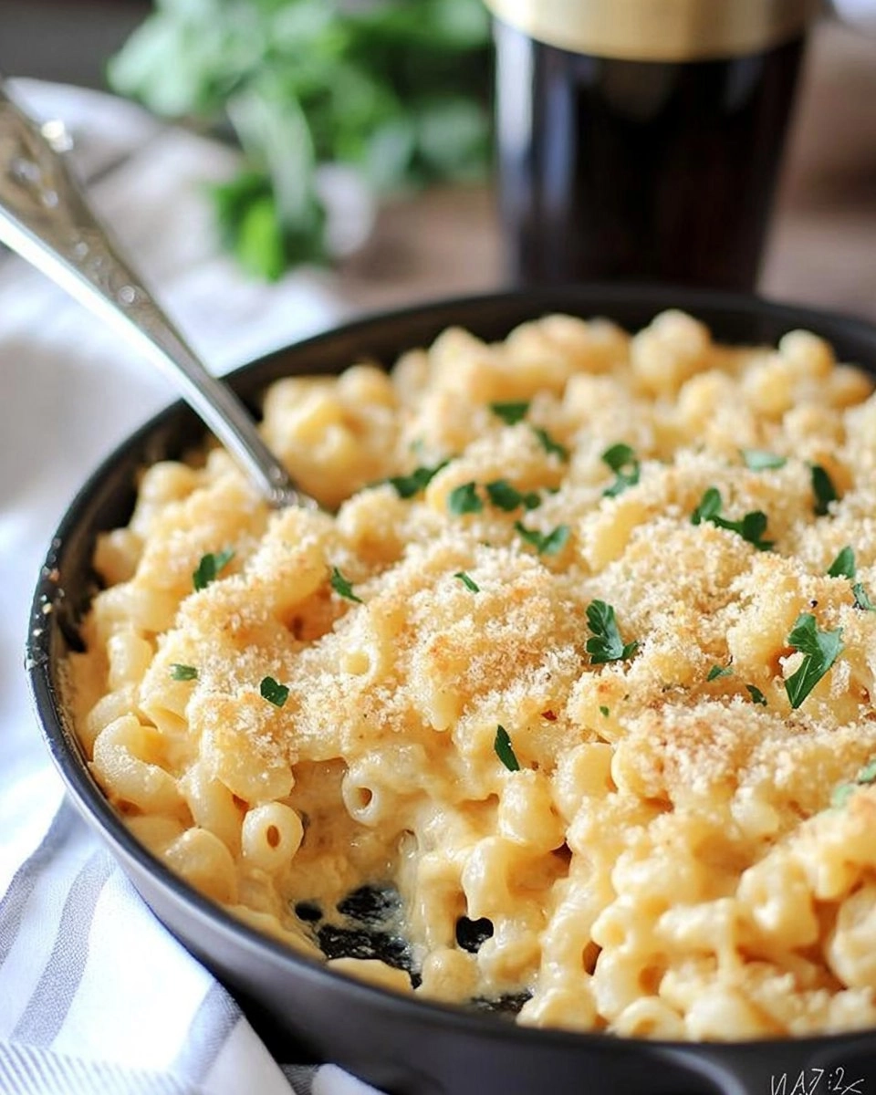 Irish Cheddar & Stout Mac and Cheese Bake 112 Irish Cheddar & Stout Mac and Cheese Bake