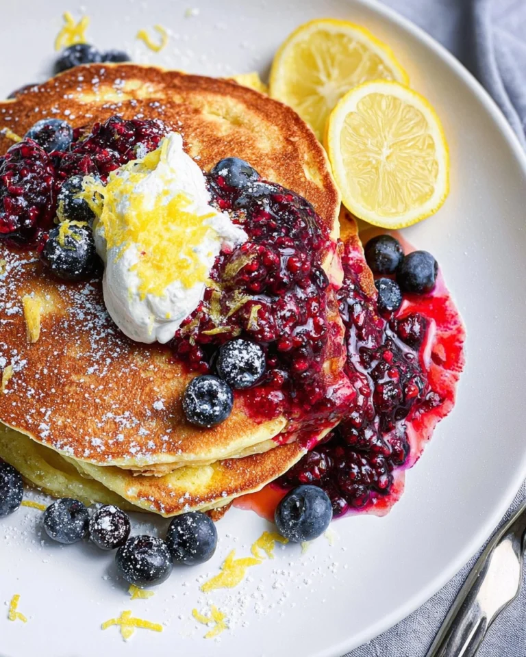 Lemon-Ricotta-Pancakes-with-Warm-Berry-Compote-Recipe