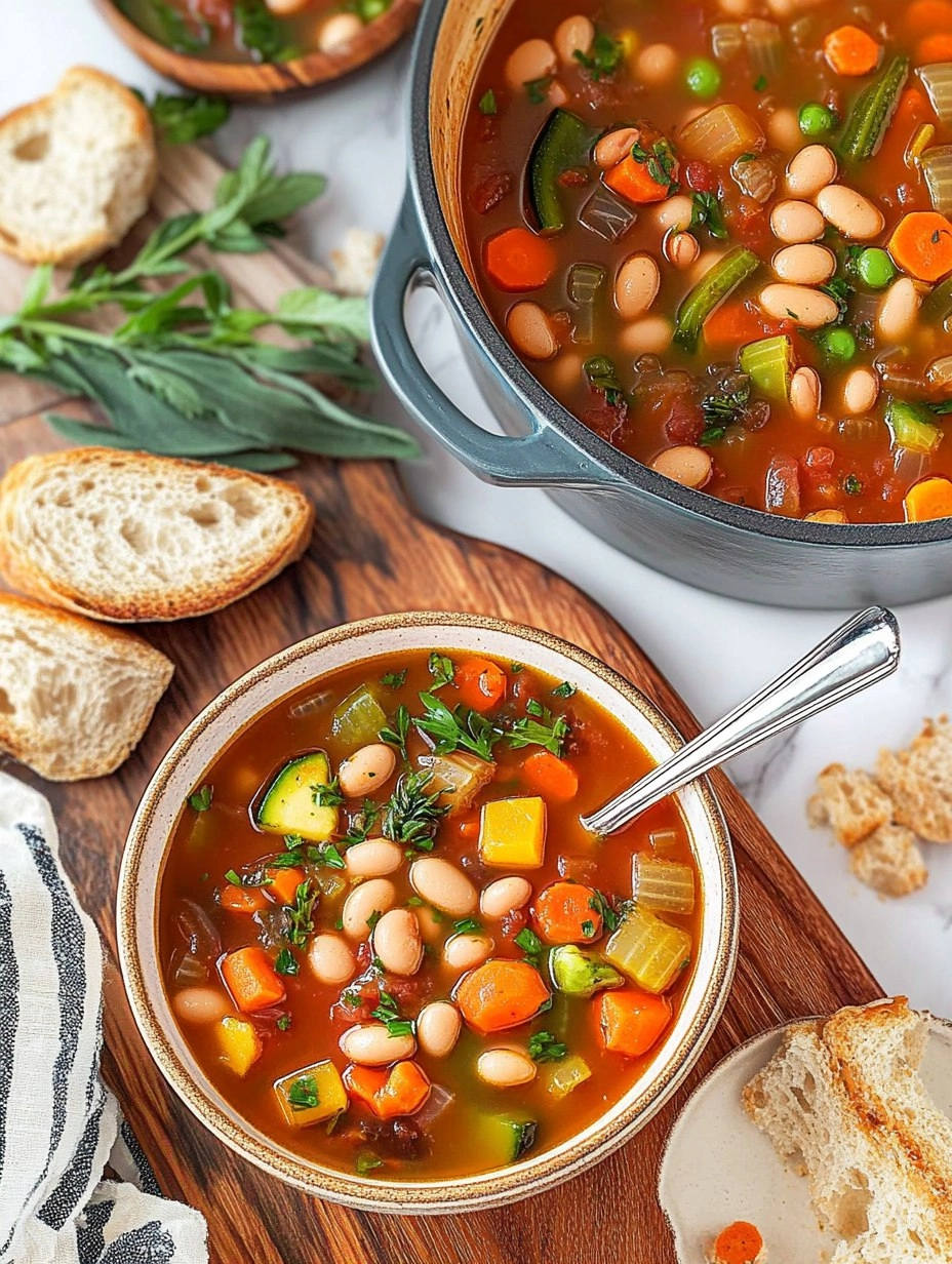 Minestrone Soup | Easy Vegetable and Bean Soup