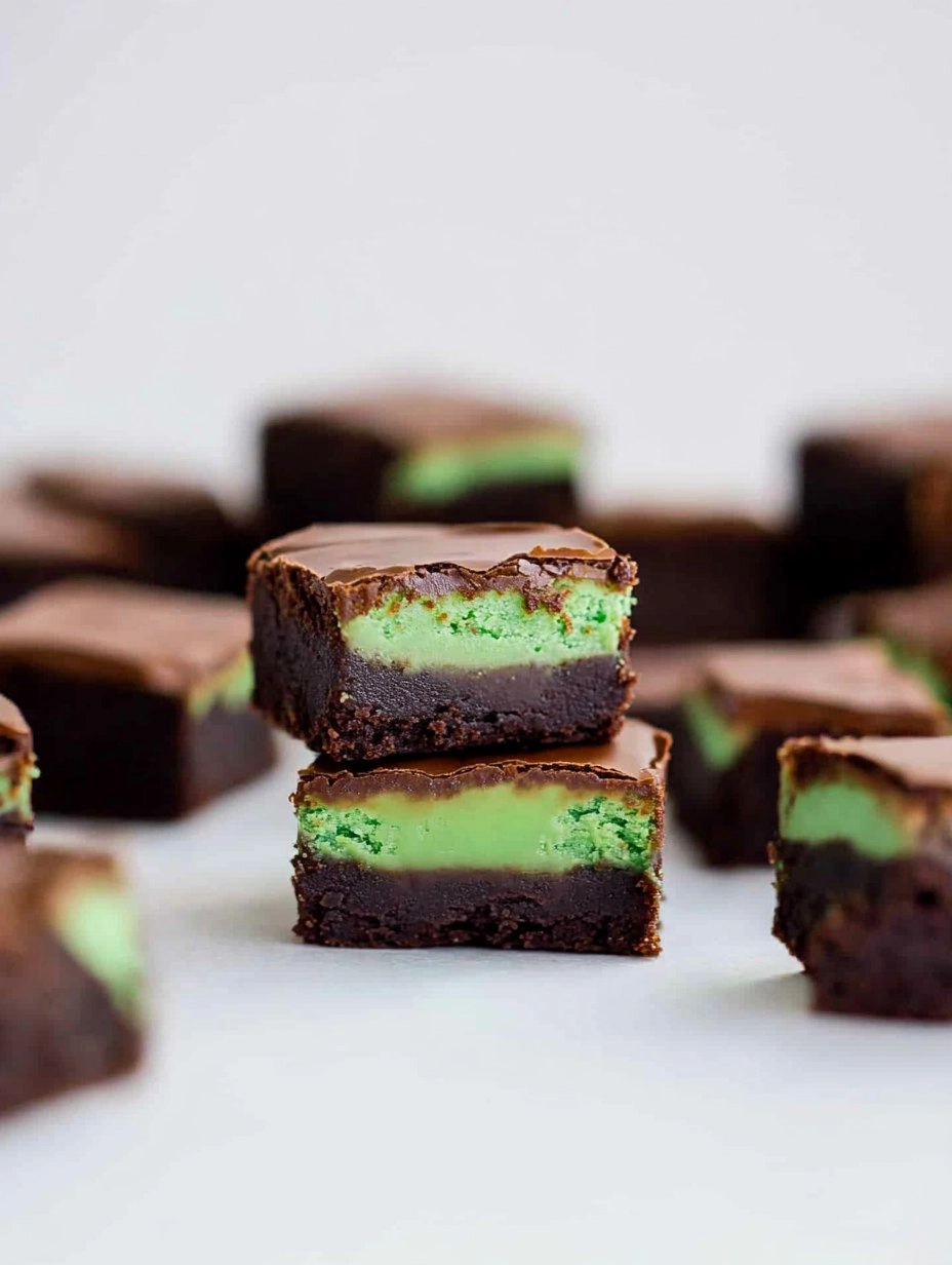 Mint Chocolate Brownies | Easy St Patrick's Day Fudgy Brownies