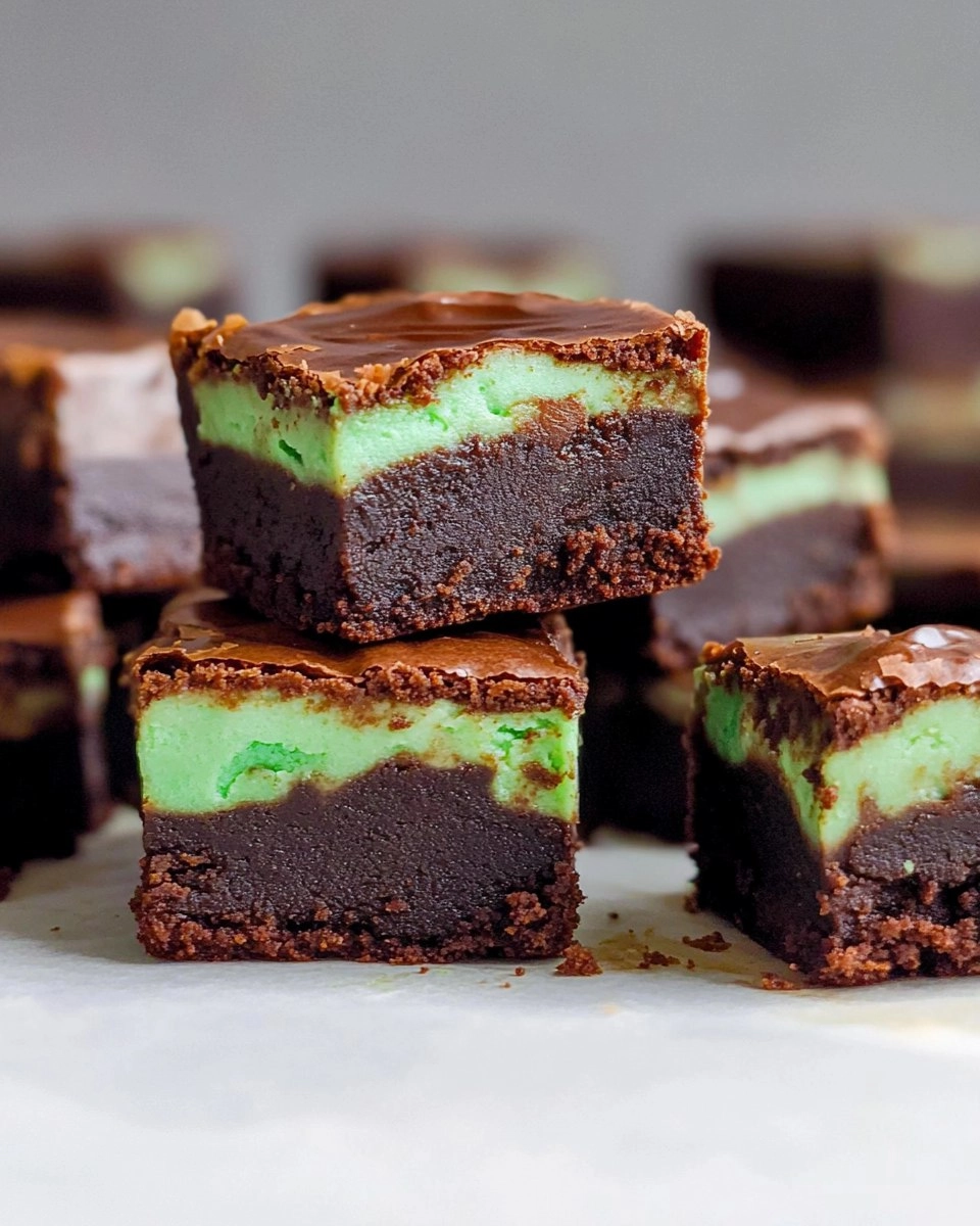 Mint Chocolate Brownies | Easy St Patrick's Day Fudgy Brownies