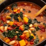 One-Pot-Creamy-Tuscan-White-Bean-Kale-Soup-Recipe