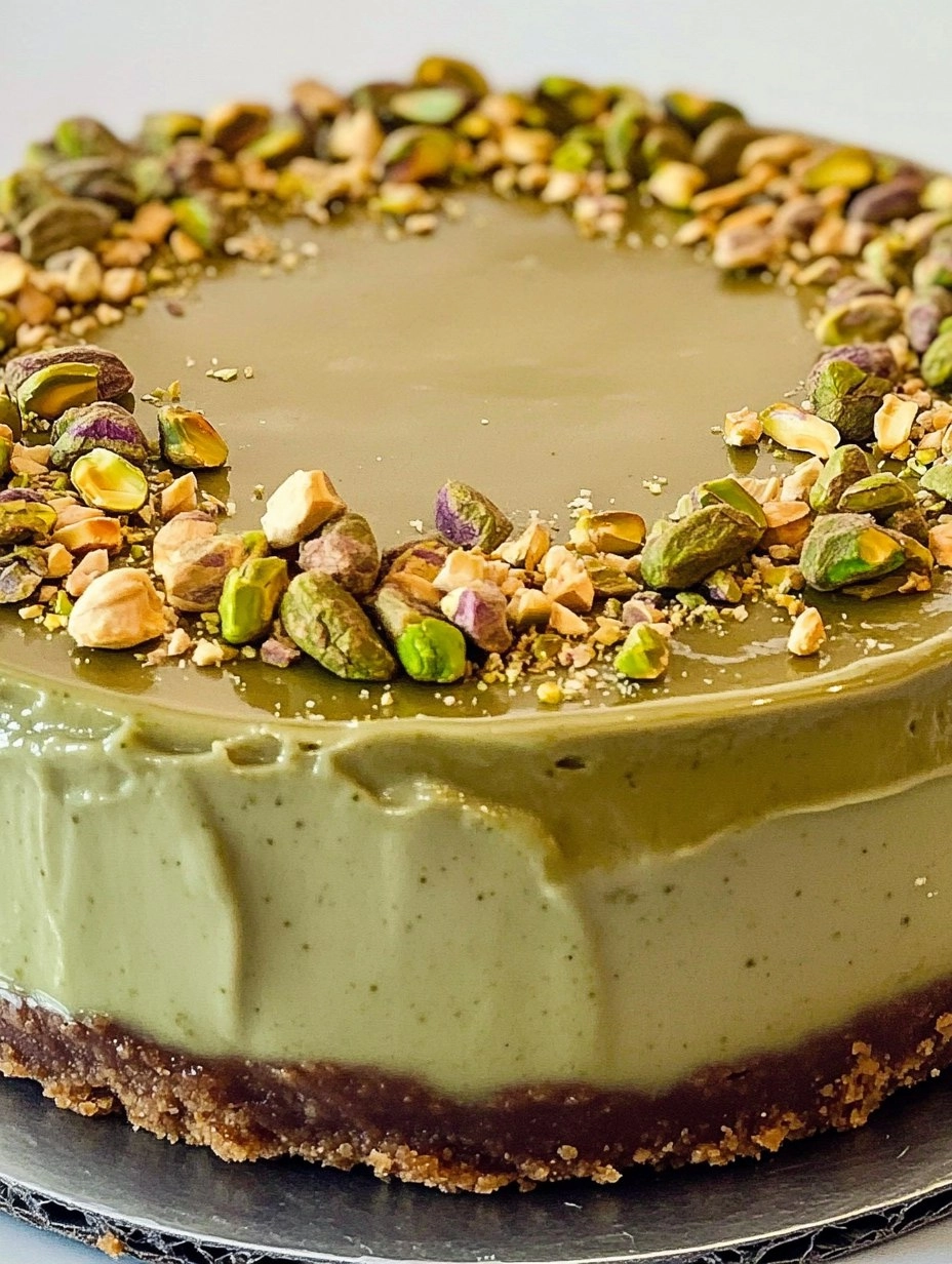 Pistachio Cheesecake | Easy No-Bake Green Dessert