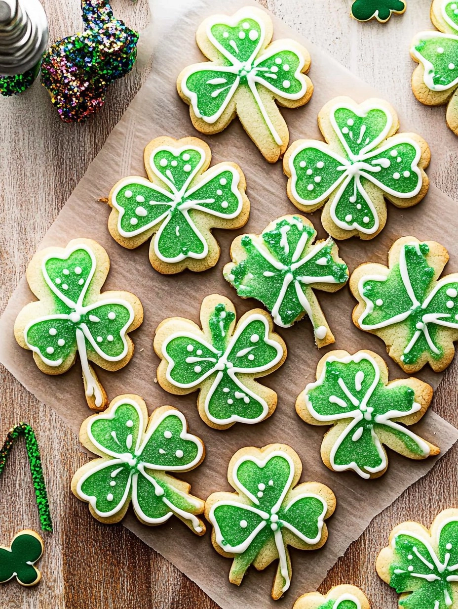 Shamrock Sugar Cookies | Decorated St Patrick's Day Cookies