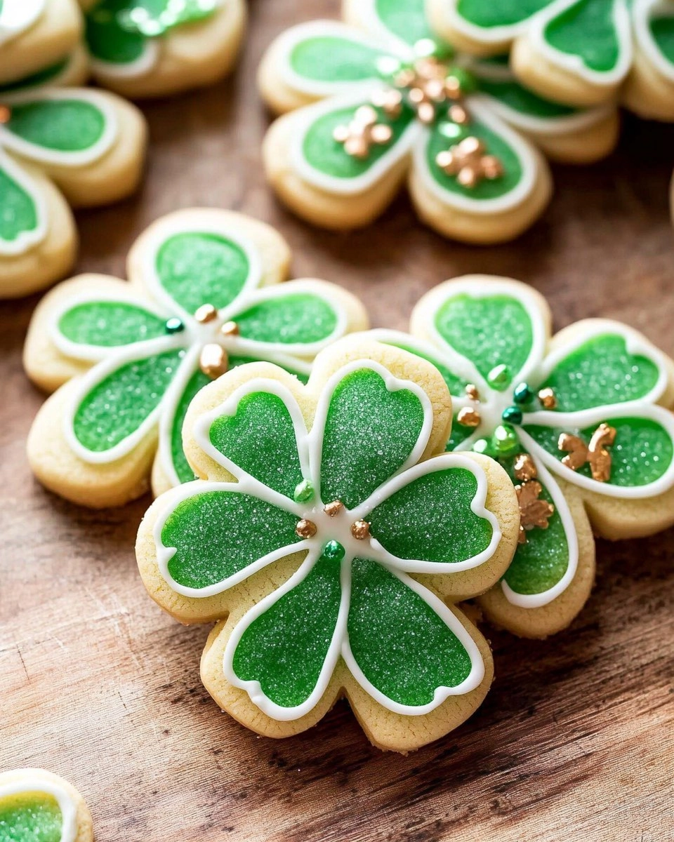 Shamrock Sugar Cookies | Decorated St Patrick's Day Cookies