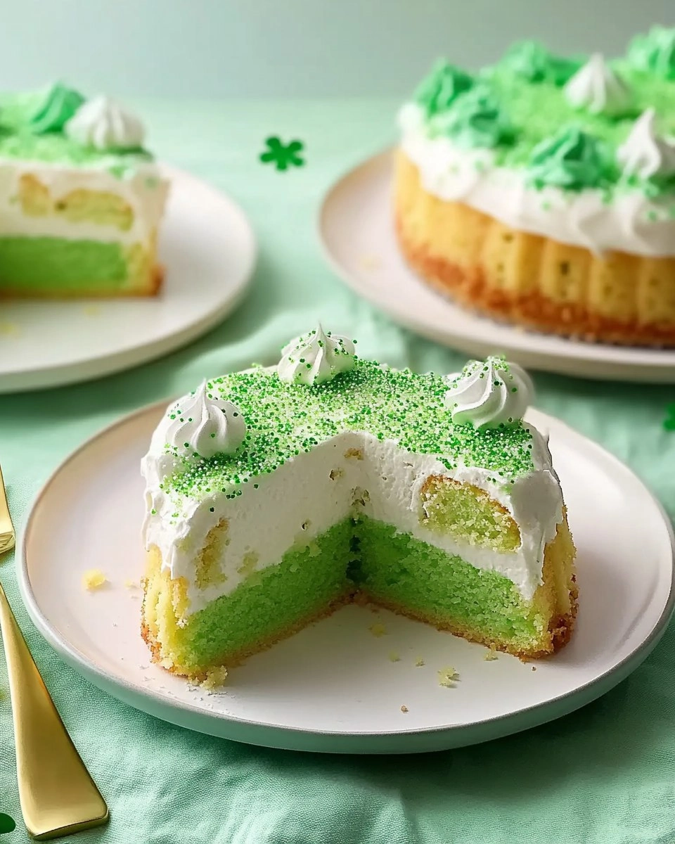 St. Patricks Day Lime Poke Cake