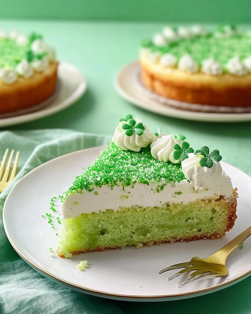 St. Patricks Day Lime Poke Cake