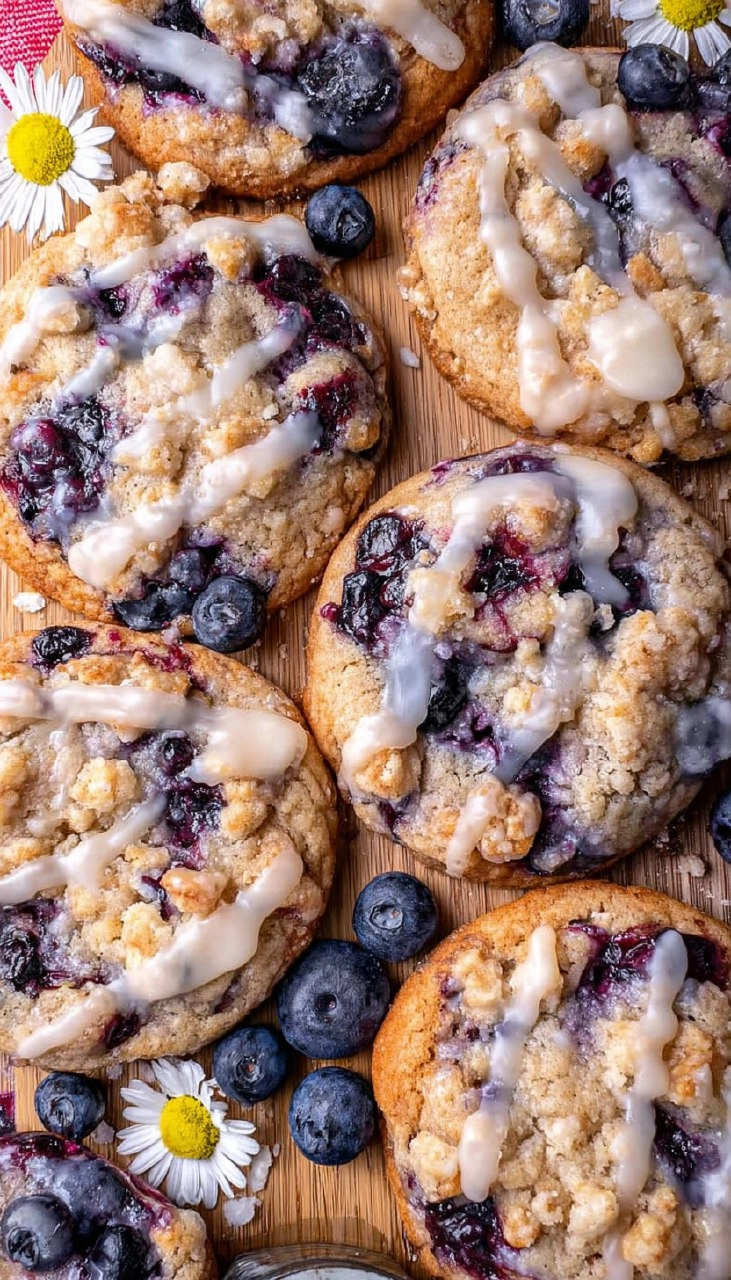 Blueberry Coffee Cake Cookies