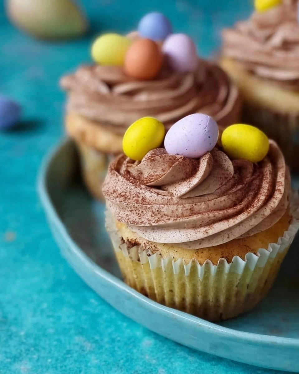 Easter Nest Cupcakes | Vanilla Sponge with Chocolate Buttercream & Mini Eggs 100 Easter Nest Cupcakes | Vanilla Sponge with Chocolate Buttercream & Mini Eggs