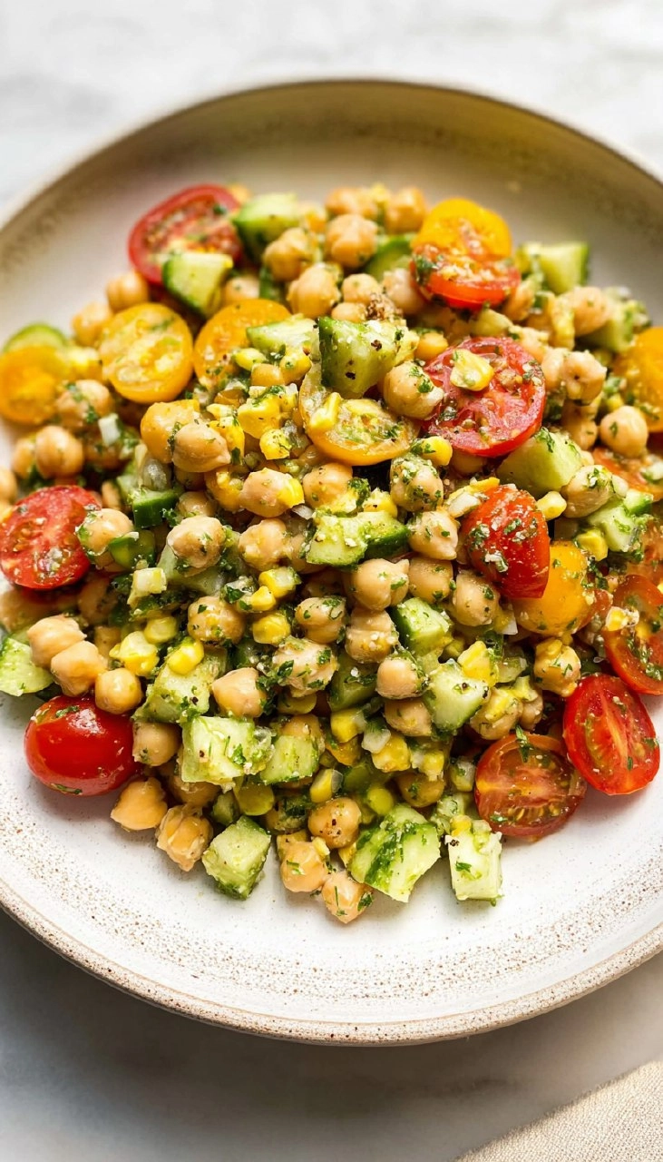 Easy Chickpea Salad 95 Easy Chickpea Salad