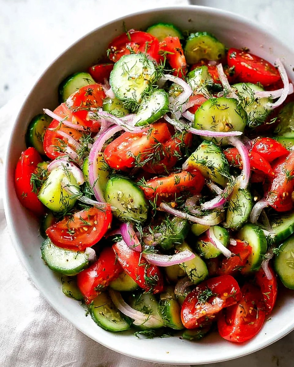 Easy Cucumber Tomato Dill Salad