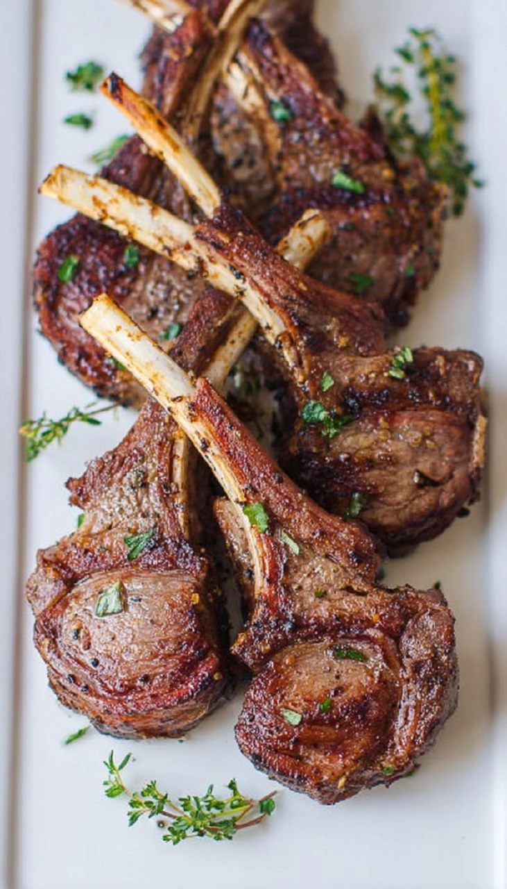 Garlic & Herb Crusted Lamb Chops (Easter Centerpiece)