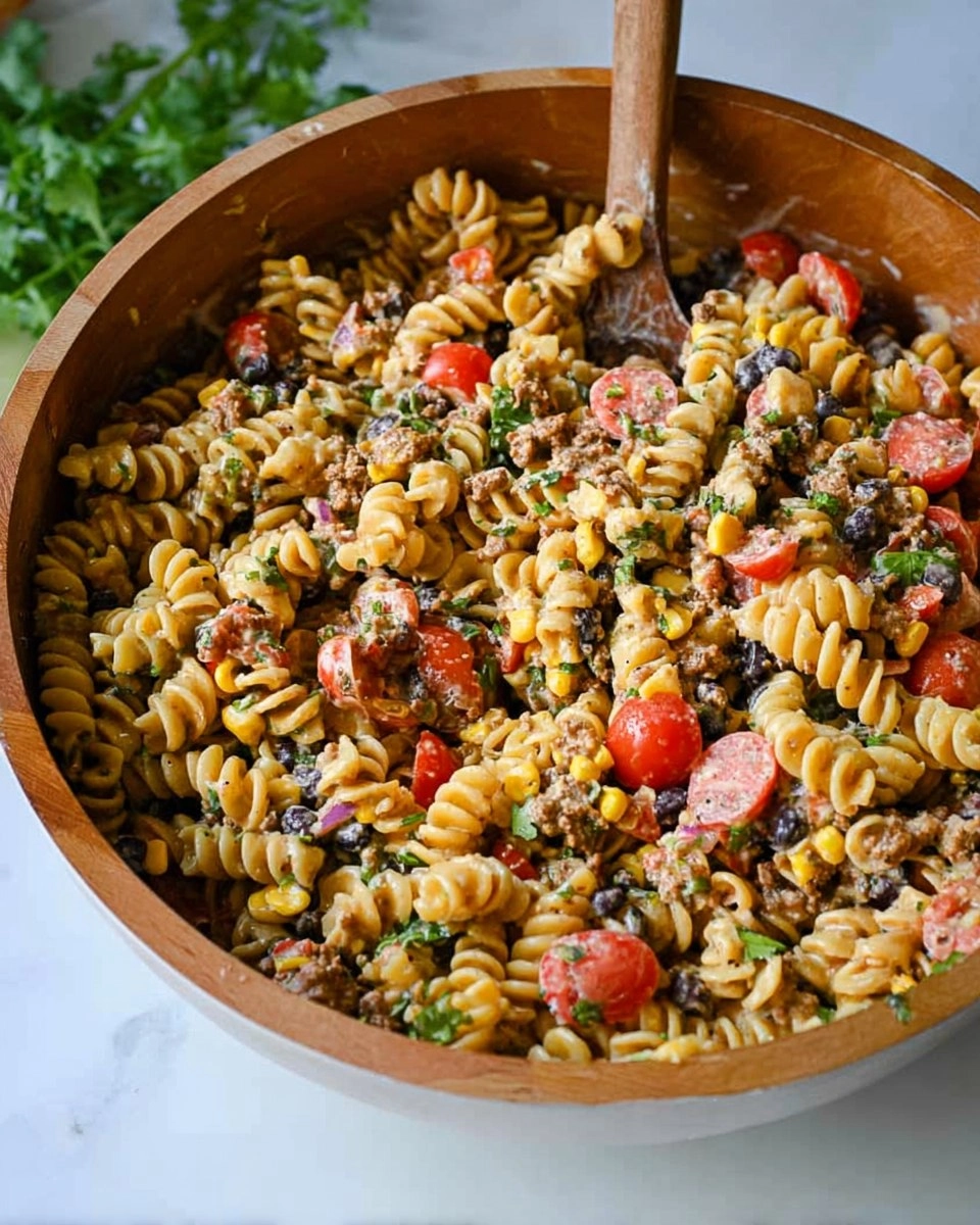 Healthy Taco Pasta Salad (Meal-Prep Friendly)