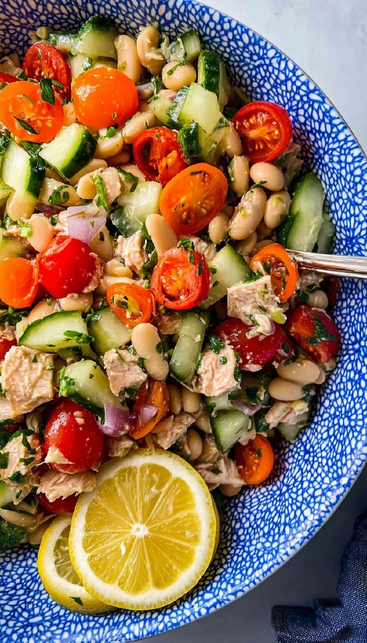 Mediterranean White Bean Tuna Salad