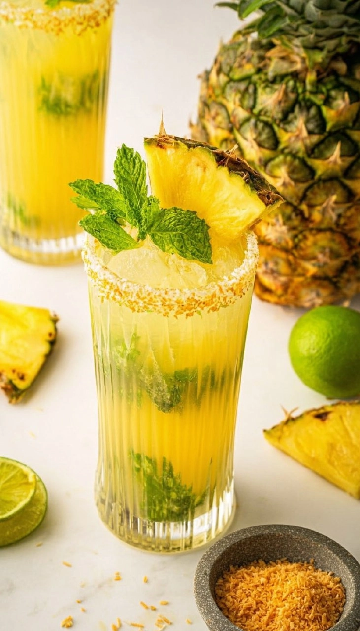 Pineapple Coconut Mojito | Tropical Cinco de Mayo Rum Cocktail 77 Pineapple Coconut Mojito | Tropical Cinco de Mayo Rum Cocktail