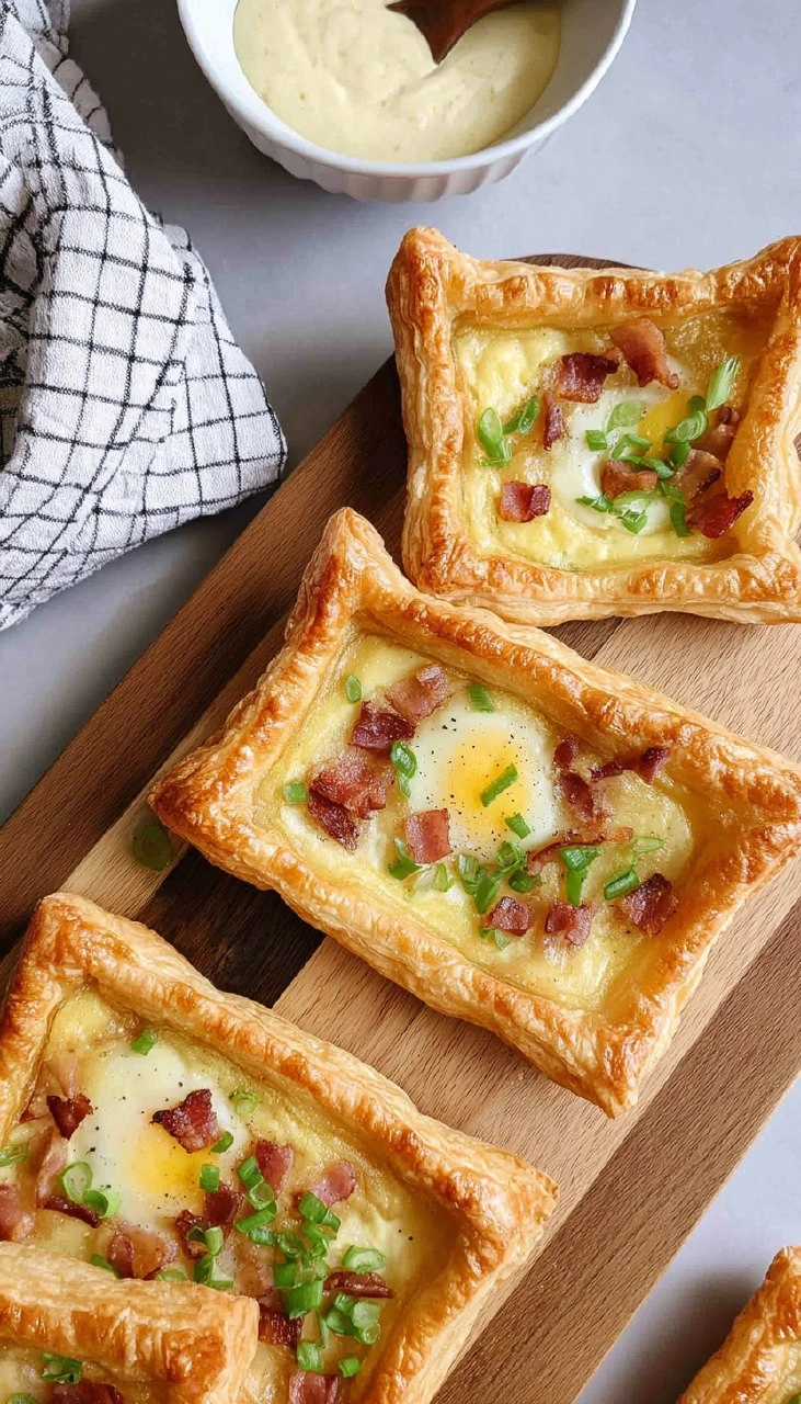 Spring Brunch Puff Pastry Egg Tarts