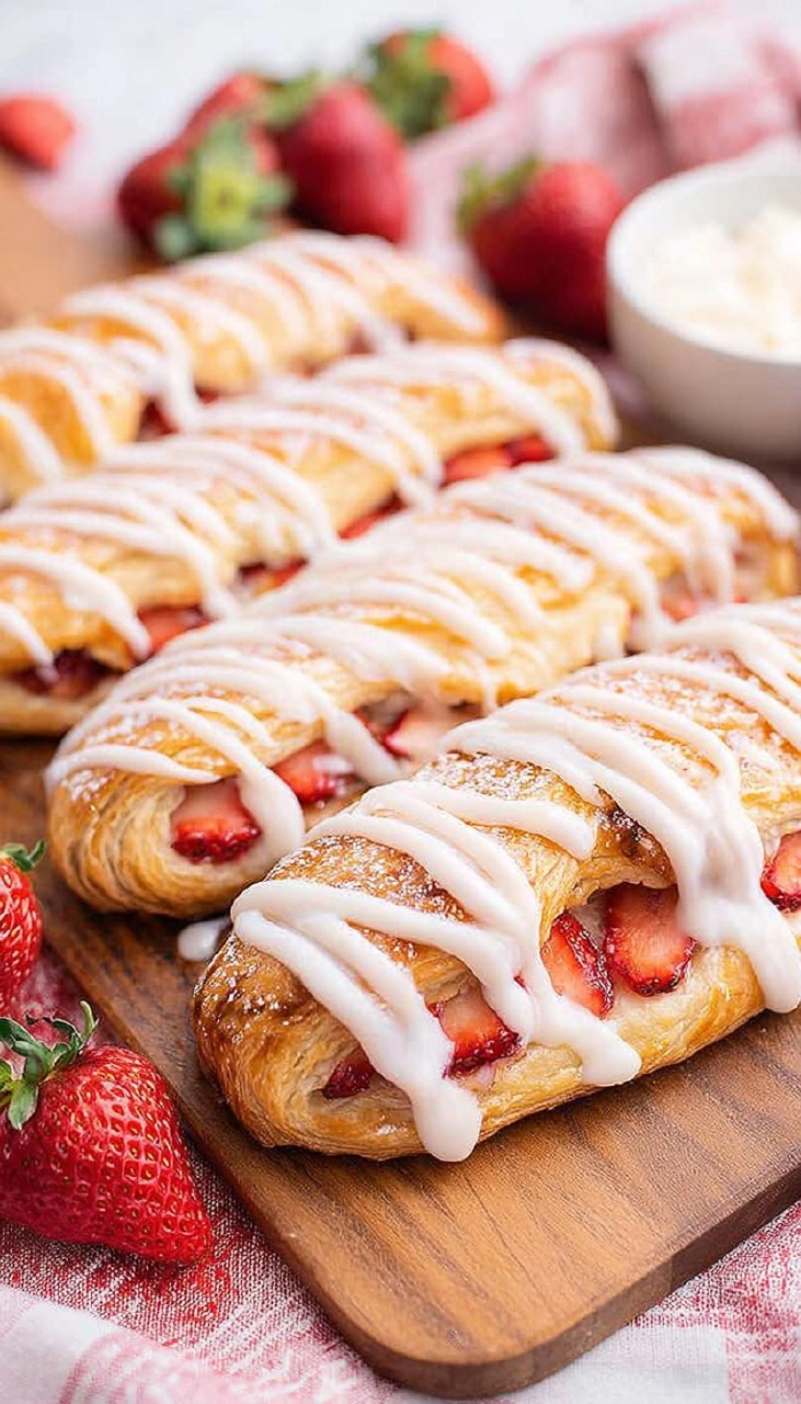 Strawberry Cream Cheese Danish | Easy Puff Pastry Breakfast Pastry